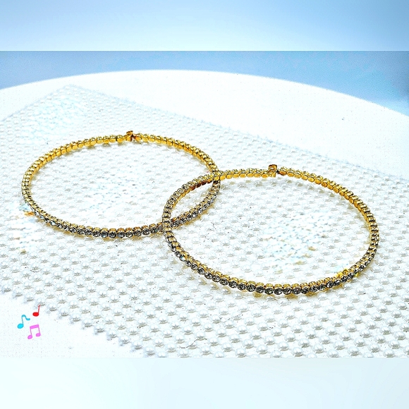 3mm Rhinestone Hoops - Picture 6 of 9